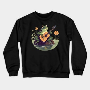 Frog Acoustic Guitar Crewneck Sweatshirt